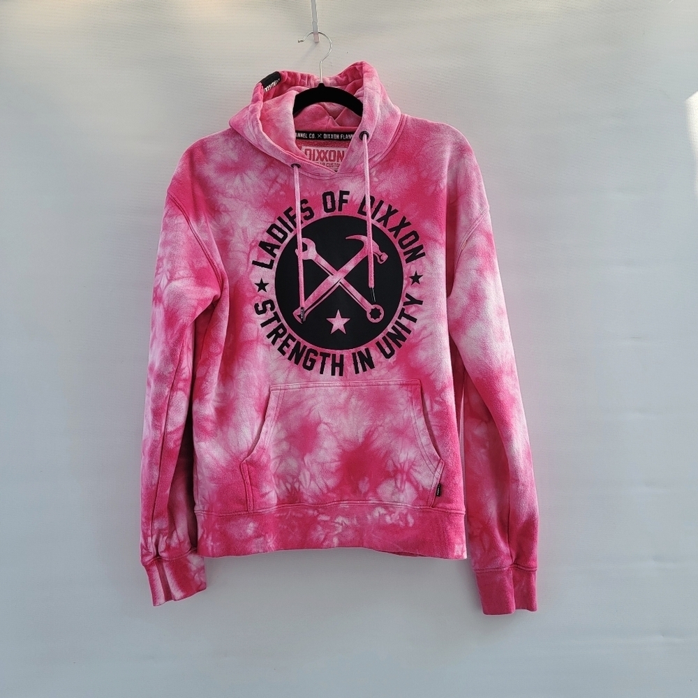 Dixxon Ladies of Dixxon Pink Tie Dye Hoodie Sweatshirt Women's Small Streetwear